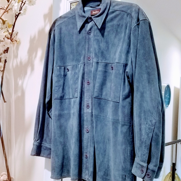 Neiman Marcus Suede Men's Shirt - Picture 5 of 5